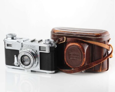 🇺🇦 Pre-war Contax II rangefinder camera with collapsible Carl Zeiss Jena Tessar 5cm f/2.8 lens from 1939